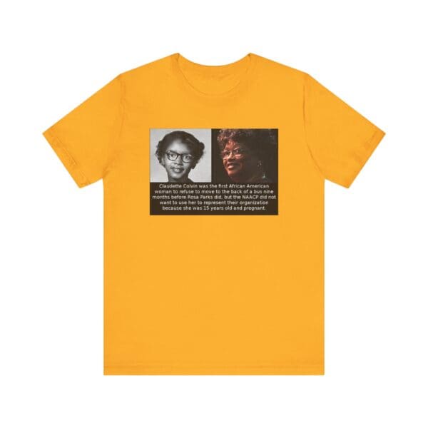 Unisex Jersey Short Sleeve Tee "Before Rosa Parks, There Was Claudette Colvin" - Image 21