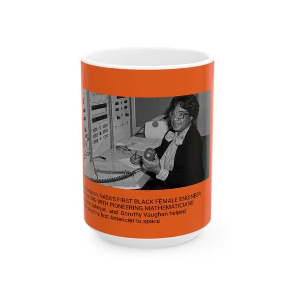 White Ceramic Mug "Mary Jackson: The Sky Was Never the Limit." - Image 5