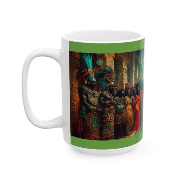 Cultural Celebration Ceramic Mug - 11oz & 15oz | Festive Artwork for Home and Gifts "Royal Hues. Bold History. Unstoppable Spirit." - Image 13
