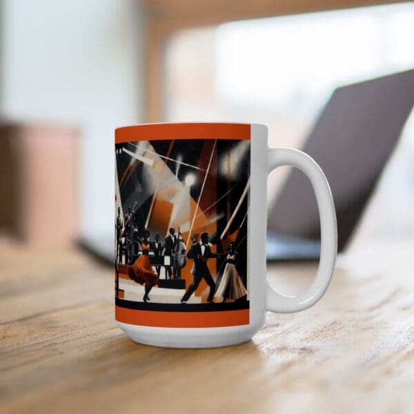 Retro Music Celebration Ceramic Mug, Coffee Lover Gift, Jazz Concert Mug, Gift for Musicians, Coffee or Tea Cup - Image 15