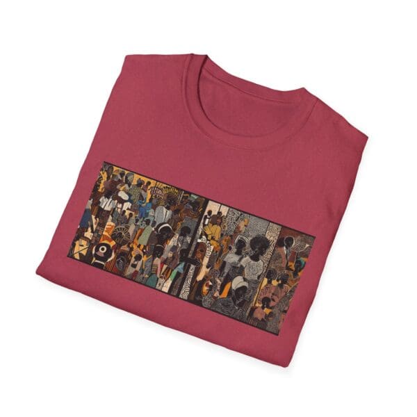 Artistic Unisex Softstyle T-Shirt - Vibrant Community Design "Wear the Movement. Live the Story." - Image 114