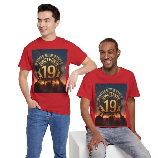 Juneteenth Celebration Unisex Heavy Cotton Tee June 19, 1865—The Truth Unfolds 💚 - Image 131