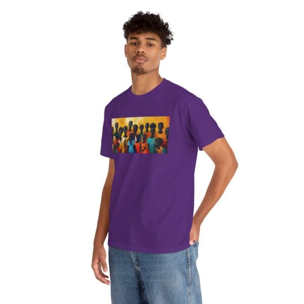 Cultural Unity Unisex Heavy Cotton Tee - Art Inspired Graphic Shirt "Bright Sun. Bold Spirit. Timeless Legacy." - Image 95