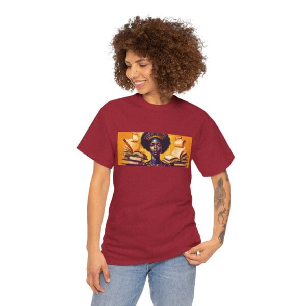 Artistic Unisex Heavy Cotton Tee - Unique Graphic Design  "Afro-Centric. Knowledge-Driven. - Image 116
