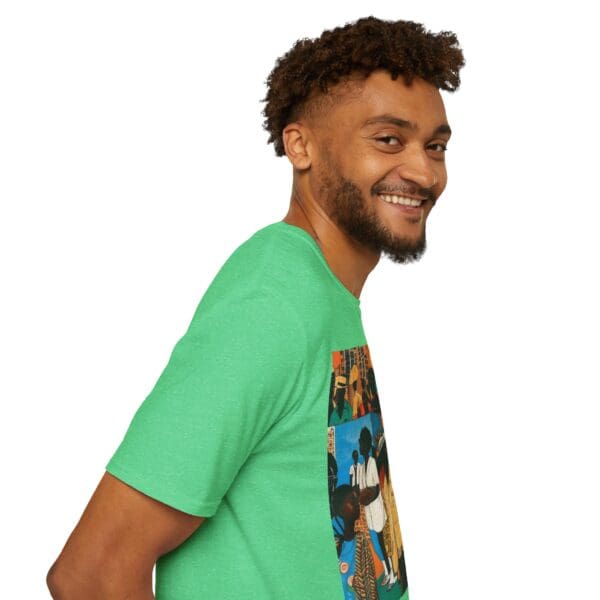 Cultural Vibes Unisex Softstyle T-Shirt - Art Inspired Design The Pulse of the City, The Strength of the Diaspora - Image 63