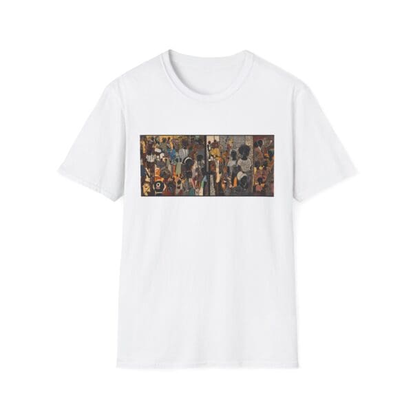 Artistic Unisex Softstyle T-Shirt - Vibrant Community Design "Wear the Movement. Live the Story."