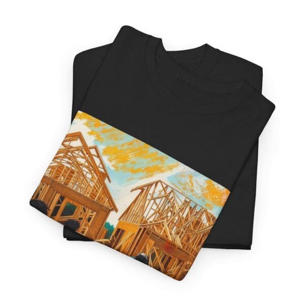 Inspirational Construction Worker Tee - Unisex Heavy Cotton Shirt Raising Walls, Uplifting Communities."  "Built by Us, Built for Us." - Image 15