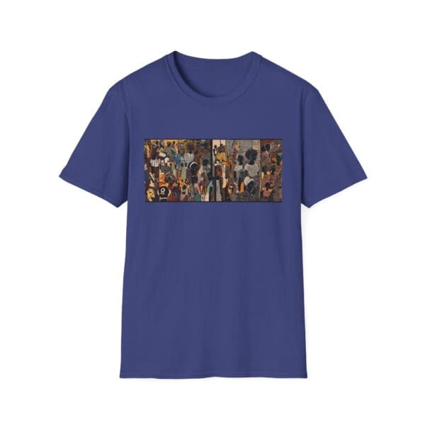 Artistic Unisex Softstyle T-Shirt - Vibrant Community Design "Wear the Movement. Live the Story." - Image 87