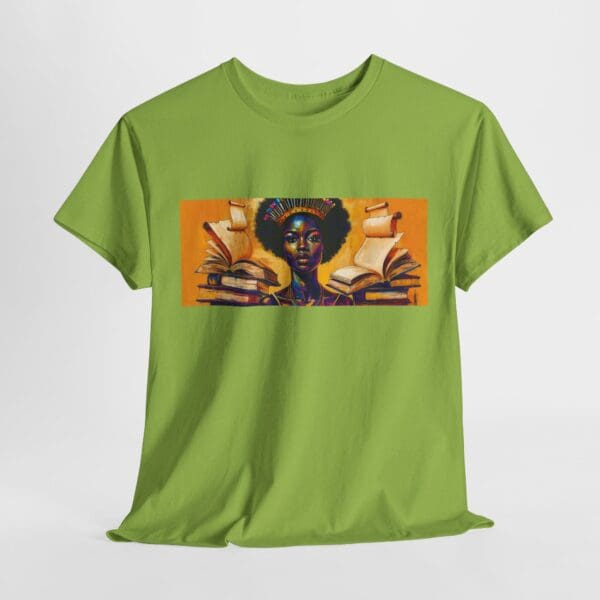 Artistic Unisex Heavy Cotton Tee - Unique Graphic Design  "Afro-Centric. Knowledge-Driven. - Image 69