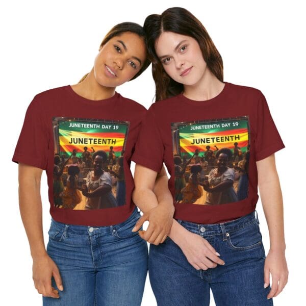 Juneteenth Celebration Tee, Unisex Jersey T-Shirt, Short Sleeve Graphic Tee, Black History Month Shirt, Family Reunion Apparel, Gift [...]"Juneteenth: Freedom Forever, Legacy Unbreakable." - Image 148