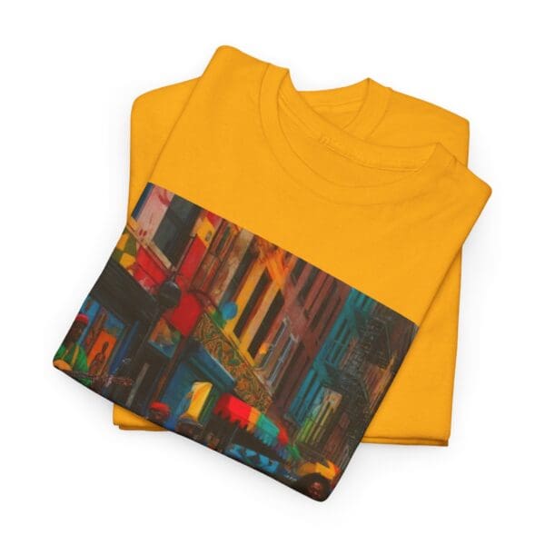 Vibrant Street Art Unisex Heavy Cotton Tee "Strings, Drums, and Stories in Motion. - Image 33