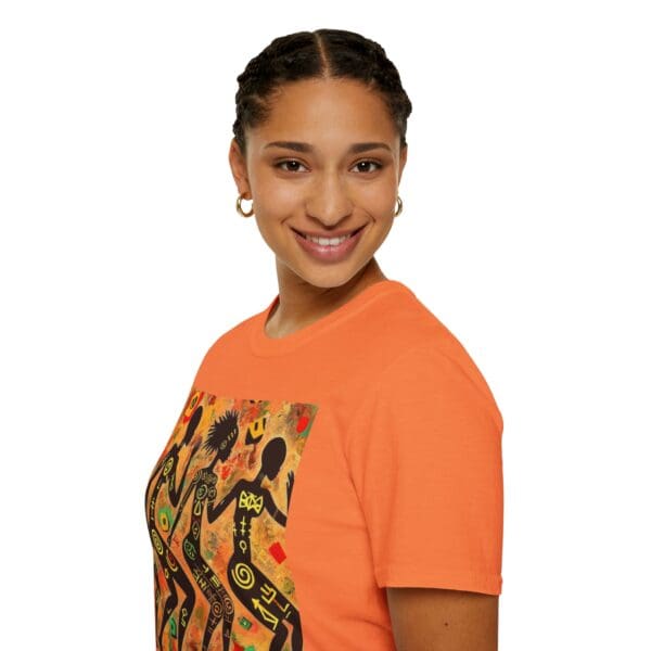 Artistic Dance Unisex Softstyle T-Shirt - Vibrant Culture Print "Symbols of the Past. Strength for the Future." - Image 13