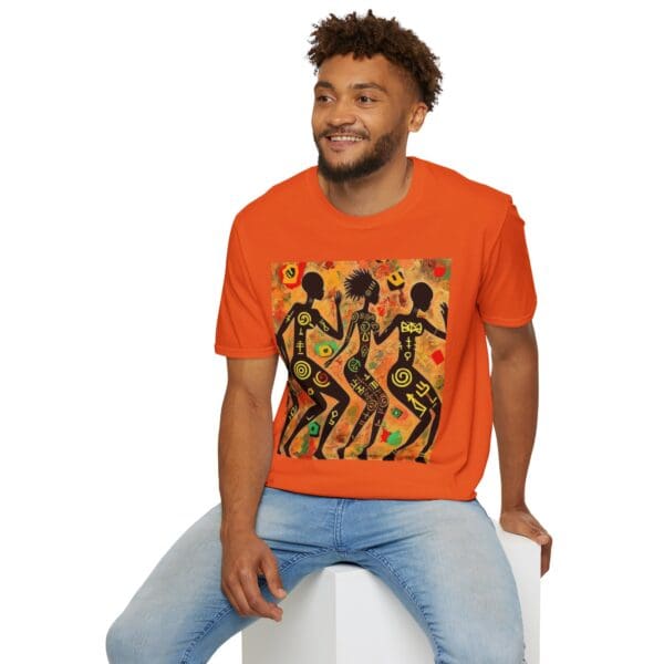 Artistic Dance Unisex Softstyle T-Shirt - Vibrant Culture Print "Symbols of the Past. Strength for the Future." - Image 39