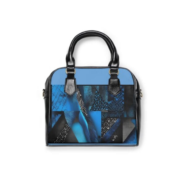 Stylish Blue Geometric Shoulder Handbag - Perfect for Everyday Use