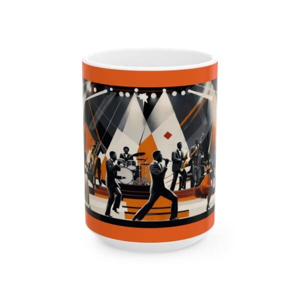 Retro Music Celebration Ceramic Mug, Coffee Lover Gift, Jazz Concert Mug, Gift for Musicians, Coffee or Tea Cup - Image 11