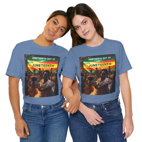 Juneteenth Celebration Tee, Unisex Jersey T-Shirt, Short Sleeve Graphic Tee, Black History Month Shirt, Family Reunion Apparel, Gift [...]"Juneteenth: Freedom Forever, Legacy Unbreakable." - Image 85