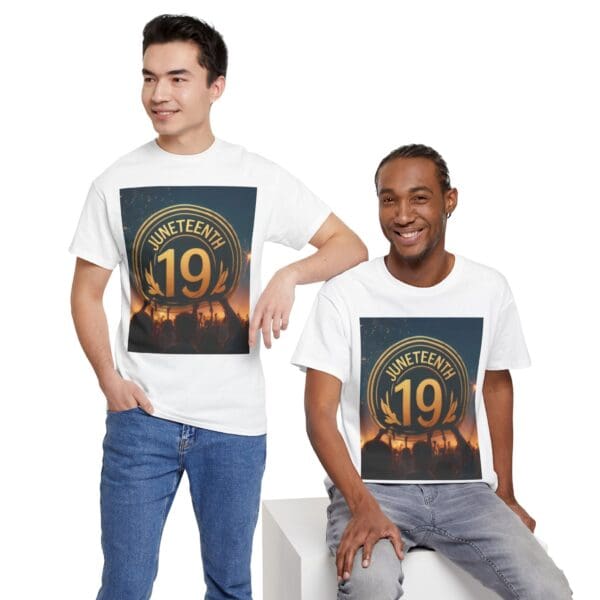 Juneteenth Celebration Unisex Heavy Cotton Tee June 19, 1865—The Truth Unfolds 💚 - Image 8