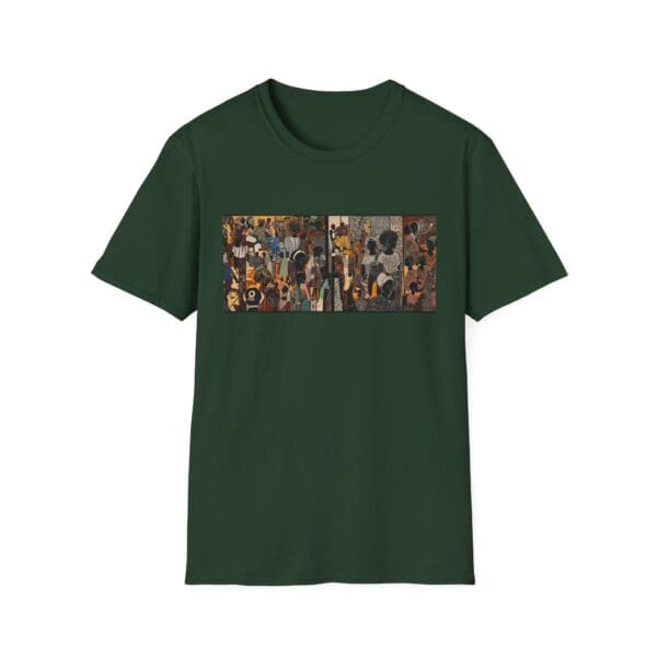Artistic Unisex Softstyle T-Shirt - Vibrant Community Design "Wear the Movement. Live the Story." - Image 47