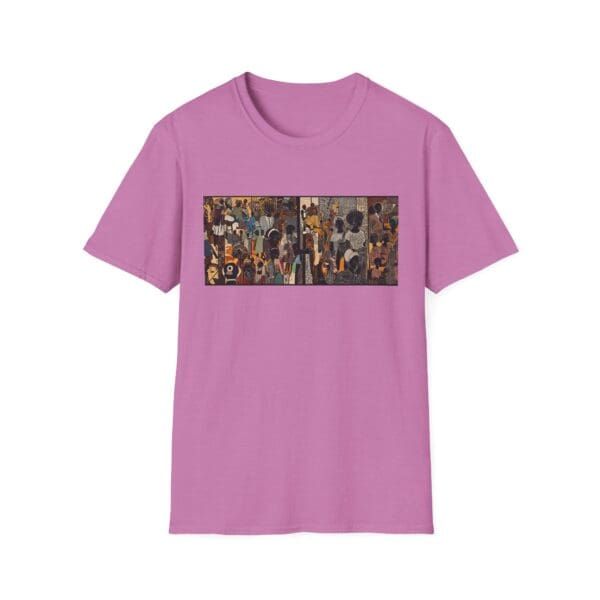 Artistic Unisex Softstyle T-Shirt - Vibrant Community Design "Wear the Movement. Live the Story." - Image 95