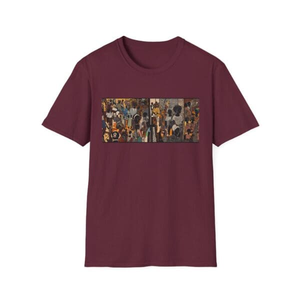 Artistic Unisex Softstyle T-Shirt - Vibrant Community Design "Wear the Movement. Live the Story." - Image 23