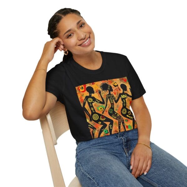 Artistic Dance Unisex Softstyle T-Shirt - Vibrant Culture Print "Symbols of the Past. Strength for the Future." - Image 22