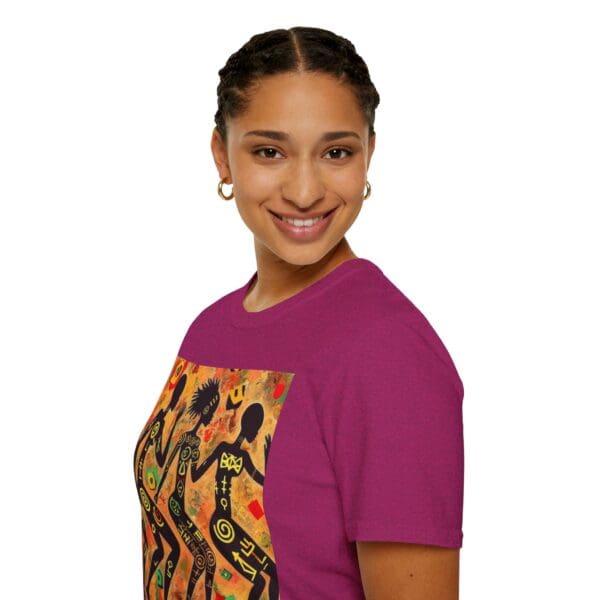 Artistic Dance Unisex Softstyle T-Shirt - Vibrant Culture Print "Symbols of the Past. Strength for the Future." - Image 60