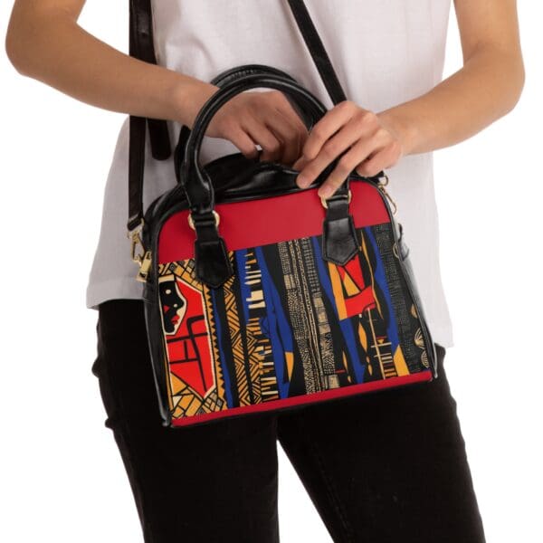 Vibrant Shoulder Handbag with Tribal Design - Fashionable Tote for Everyday Use - Image 4