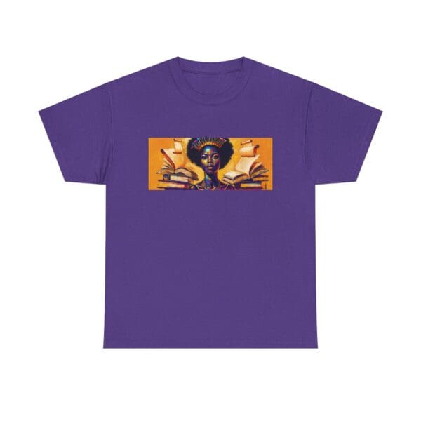 Artistic Unisex Heavy Cotton Tee - Unique Graphic Design  "Afro-Centric. Knowledge-Driven. - Image 91