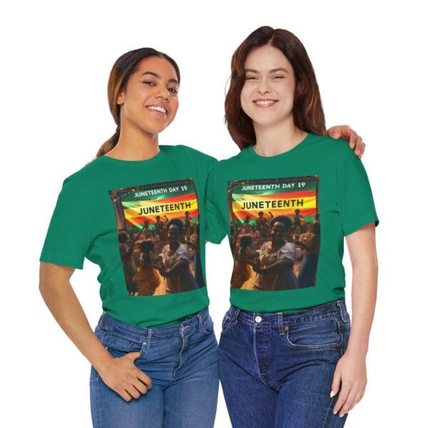 Juneteenth Celebration Tee, Unisex Jersey T-Shirt, Short Sleeve Graphic Tee, Black History Month Shirt, Family Reunion Apparel, Gift [...]"Juneteenth: Freedom Forever, Legacy Unbreakable." - Image 66