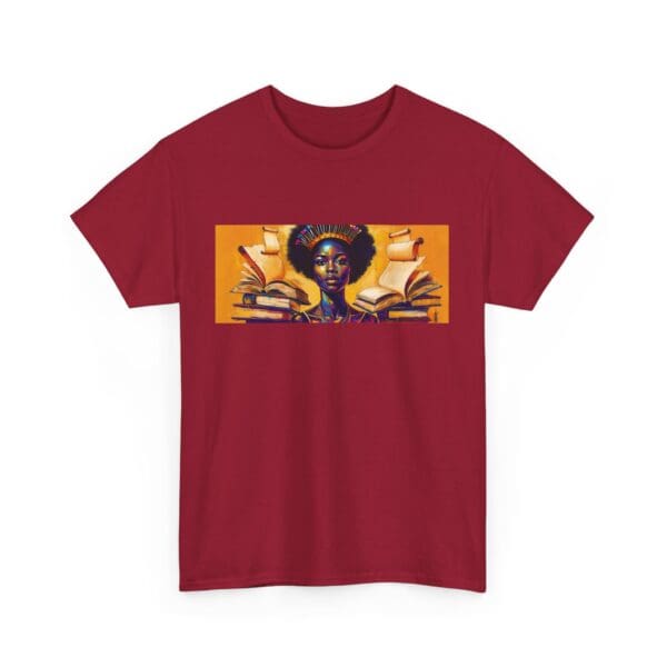Artistic Unisex Heavy Cotton Tee - Unique Graphic Design  "Afro-Centric. Knowledge-Driven. - Image 123