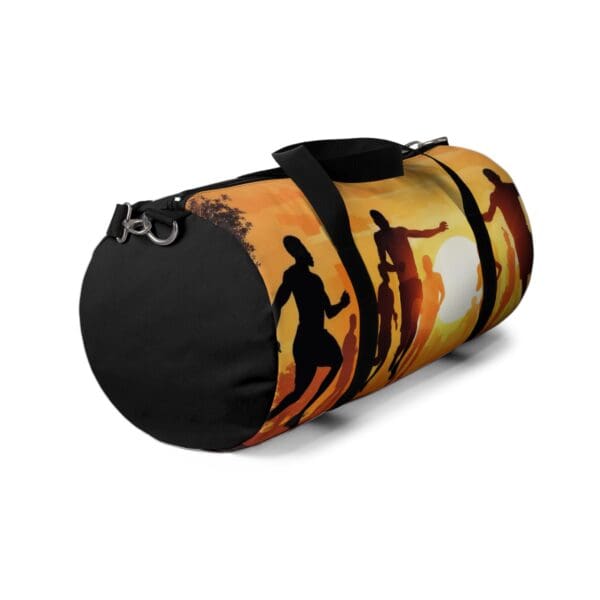 Sunset Silhouette Sport Duffel Bag - Perfect for Gym & Travel ⚡ “Speed, Strength, Style—All in One Bag.” - Image 3
