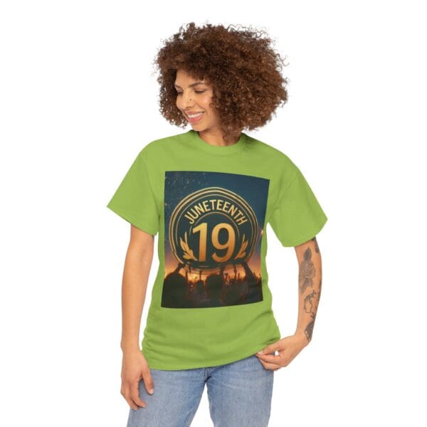 Juneteenth Celebration Unisex Heavy Cotton Tee June 19, 1865—The Truth Unfolds 💚 - Image 73