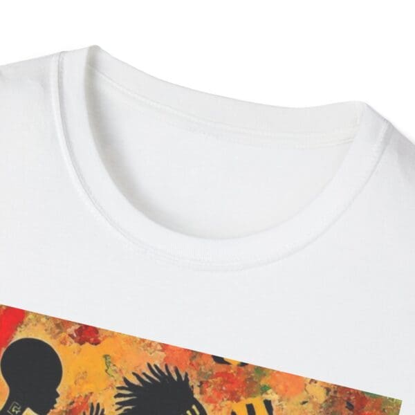 Artistic Dance Unisex Softstyle T-Shirt - Vibrant Culture Print "Symbols of the Past. Strength for the Future." - Image 3