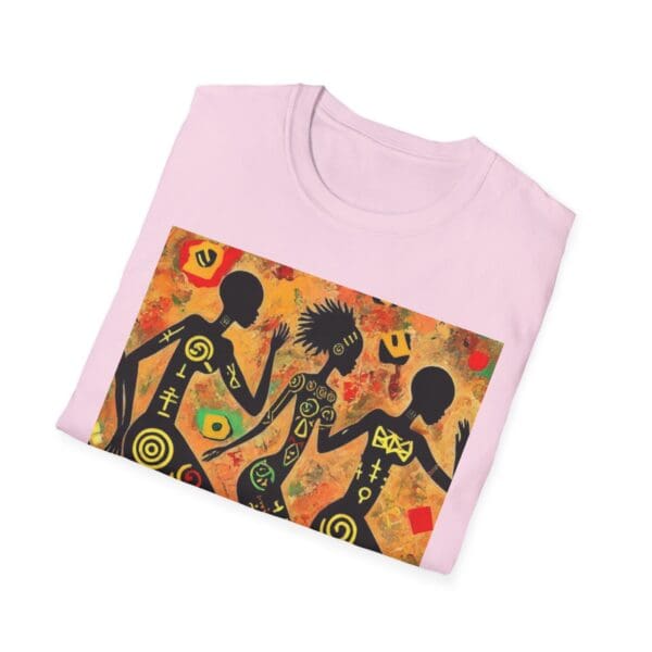 Artistic Dance Unisex Softstyle T-Shirt - Vibrant Culture Print "Symbols of the Past. Strength for the Future." - Image 107