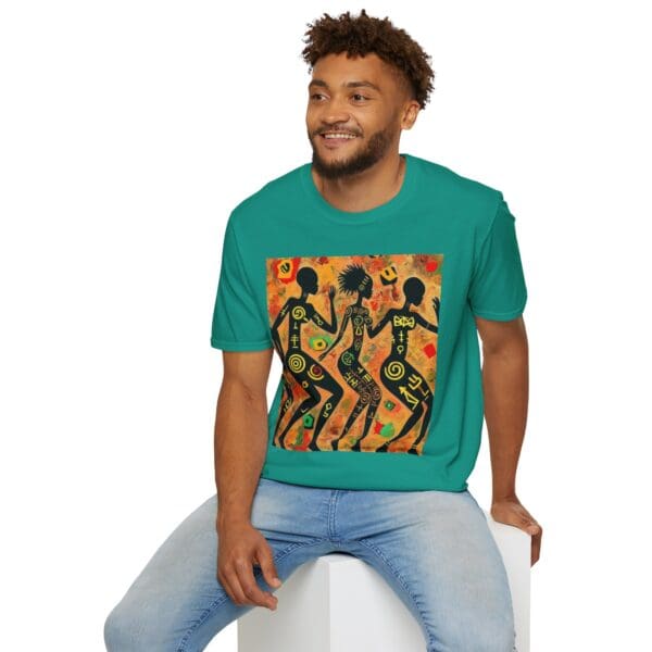 Artistic Dance Unisex Softstyle T-Shirt - Vibrant Culture Print "Symbols of the Past. Strength for the Future." - Image 79