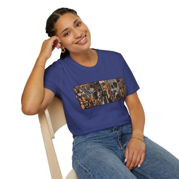 Artistic Unisex Softstyle T-Shirt - Vibrant Community Design "Wear the Movement. Live the Story." - Image 92