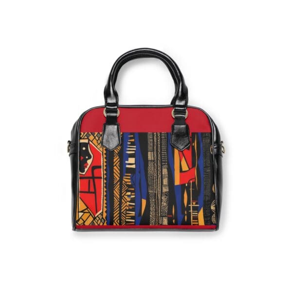Vibrant Shoulder Handbag with Tribal Design - Fashionable Tote for Everyday Use