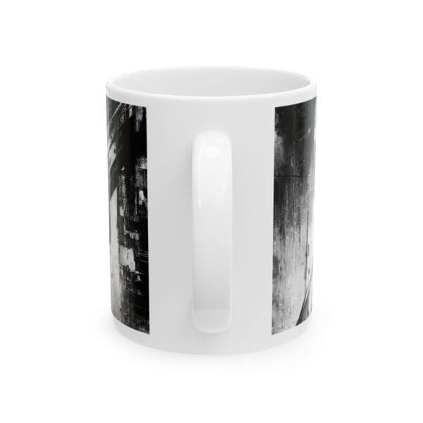 Urban Art Ceramic Mug - 11oz & 15oz - Bold Black and White Design crown of thorns design: - Image 2
