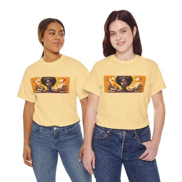 Artistic Unisex Heavy Cotton Tee - Unique Graphic Design  "Afro-Centric. Knowledge-Driven. - Image 31
