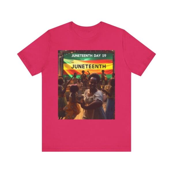 Juneteenth Celebration Tee, Unisex Jersey T-Shirt, Short Sleeve Graphic Tee, Black History Month Shirt, Family Reunion Apparel, Gift [...]"Juneteenth: Freedom Forever, Legacy Unbreakable." - Image 119