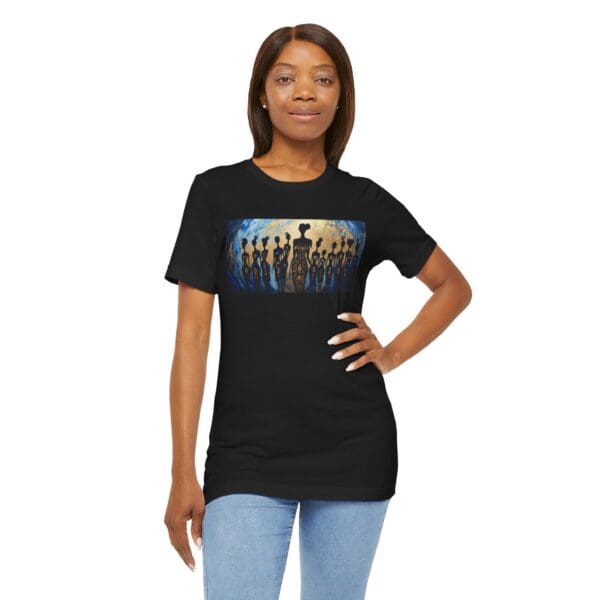 Artistic Unisex Jersey Tee - Colorful Silhouette Design - Image 27