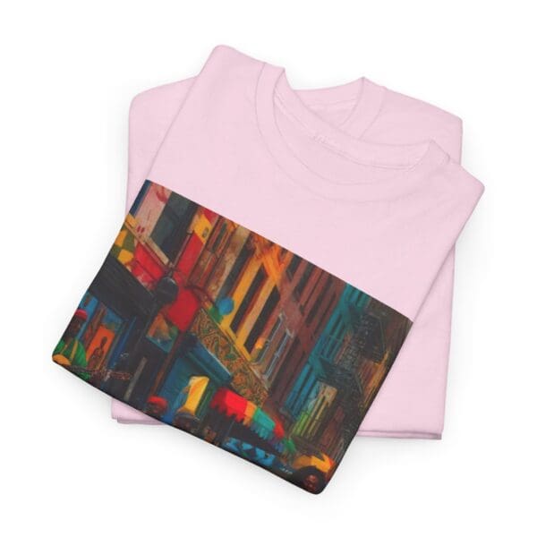 Vibrant Street Art Unisex Heavy Cotton Tee "Strings, Drums, and Stories in Motion. - Image 93