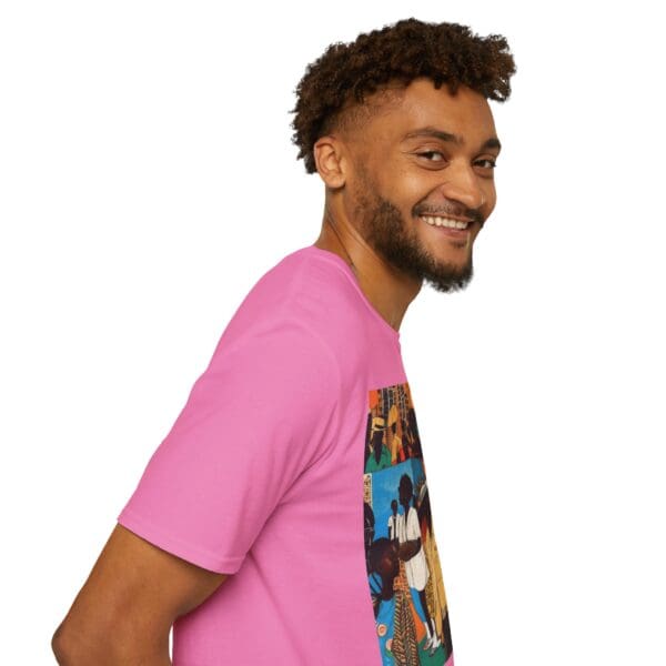 Cultural Vibes Unisex Softstyle T-Shirt - Art Inspired Design The Pulse of the City, The Strength of the Diaspora - Image 103