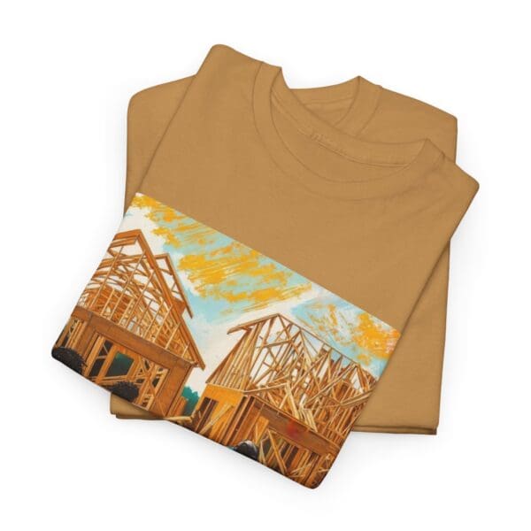 Inspirational Construction Worker Tee - Unisex Heavy Cotton Shirt Raising Walls, Uplifting Communities."  "Built by Us, Built for Us." - Image 26