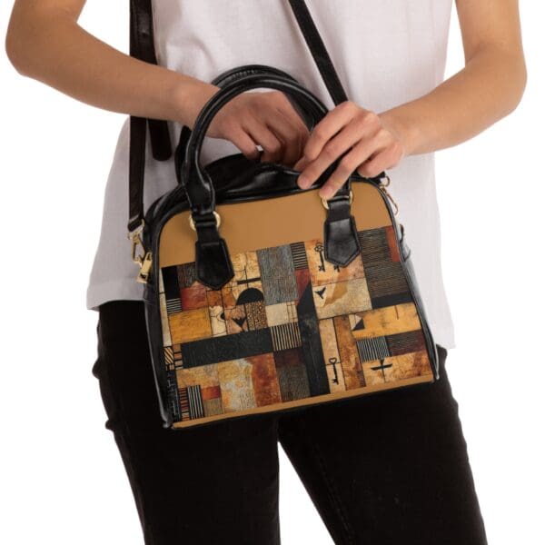 Stylish Geometric Shoulder Handbag - Trendy and Unique Accessory for Everyday Use - Image 4