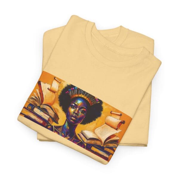 Artistic Unisex Heavy Cotton Tee - Unique Graphic Design  "Afro-Centric. Knowledge-Driven. - Image 27