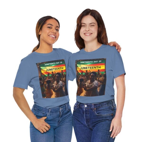 Juneteenth Celebration Tee, Unisex Jersey T-Shirt, Short Sleeve Graphic Tee, Black History Month Shirt, Family Reunion Apparel, Gift [...]"Juneteenth: Freedom Forever, Legacy Unbreakable." - Image 87