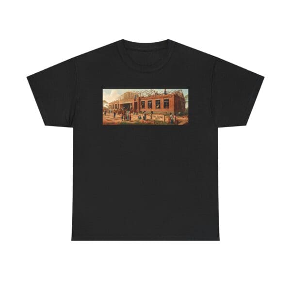Artistic Unisex Heavy Cotton Tee - Vintage Scene Print "Where Walls Hold Wisdom and Dreams Take Flight." - Image 21