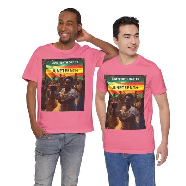 Juneteenth Celebration Tee, Unisex Jersey T-Shirt, Short Sleeve Graphic Tee, Black History Month Shirt, Family Reunion Apparel, Gift [...]"Juneteenth: Freedom Forever, Legacy Unbreakable." - Image 117