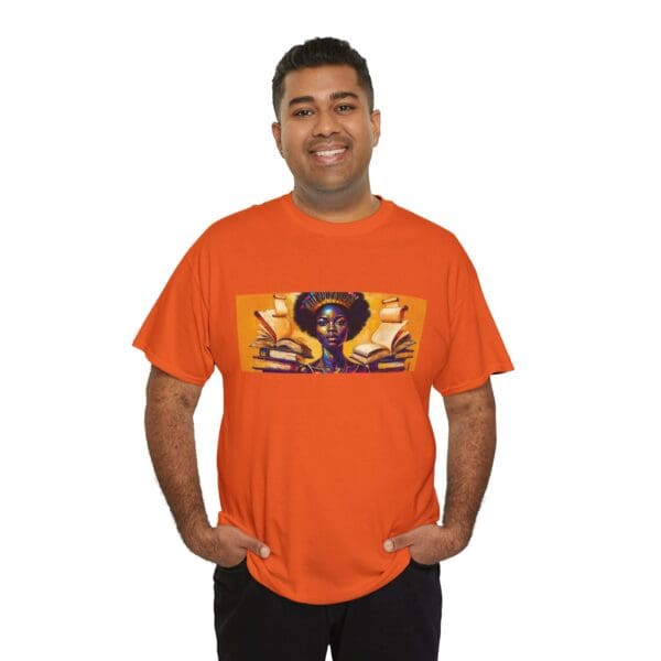 Artistic Unisex Heavy Cotton Tee - Unique Graphic Design  "Afro-Centric. Knowledge-Driven. - Image 50